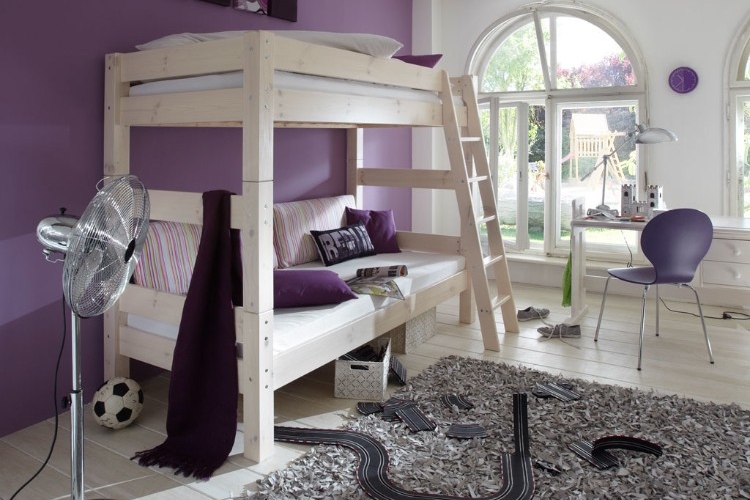 lit superposé moderne 2 places modèle insolite chambre enfants design fille garçon