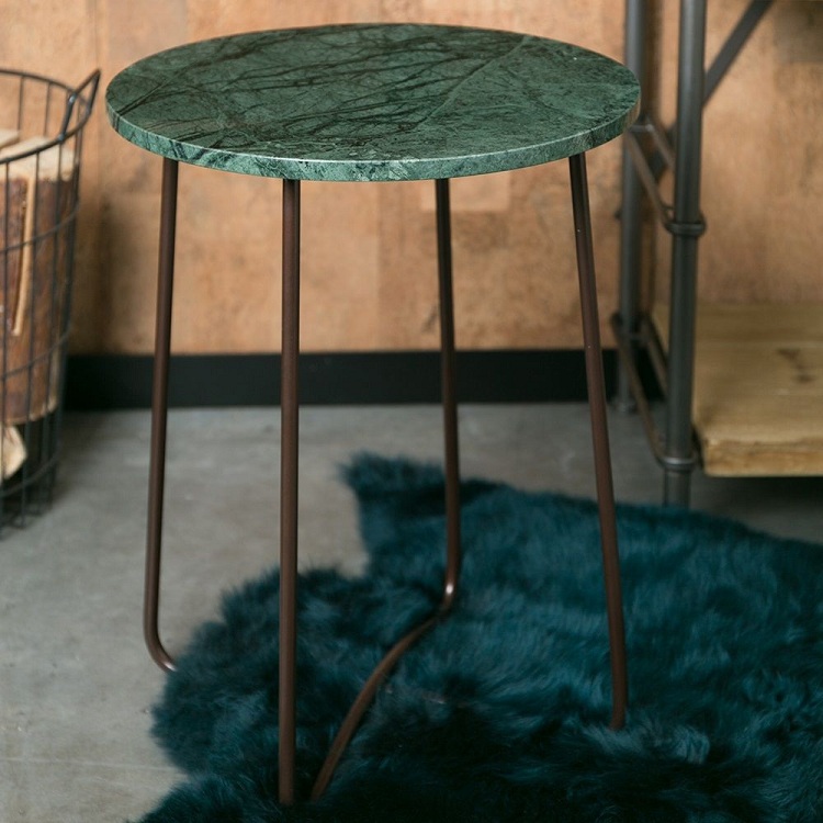 marbre vert table moderne