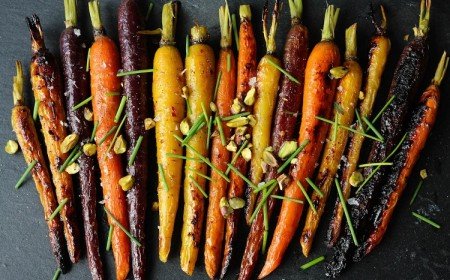 recette avec carottes cuites four miel thym sésame repas estival sain