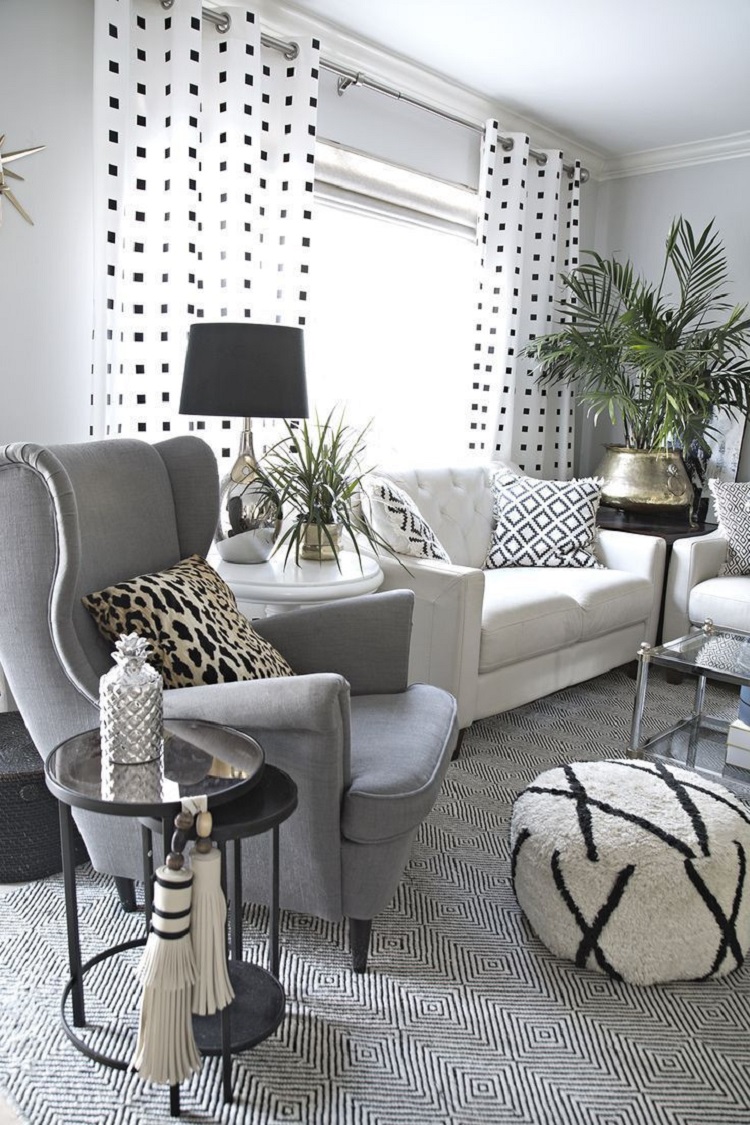 salon blanc et gris top idées ambiance scandinave moderne
