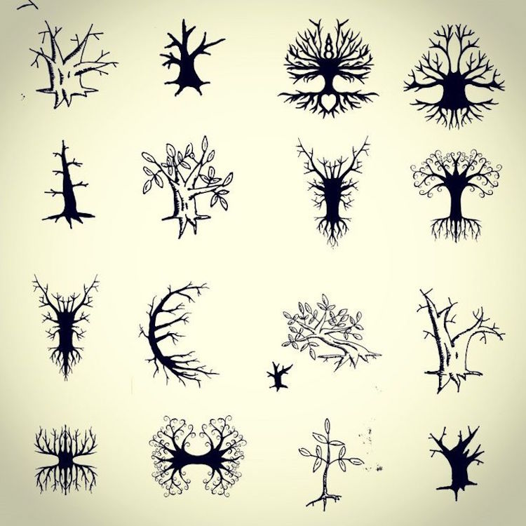 tatouage arbre de vie en plusieurs variantes originales