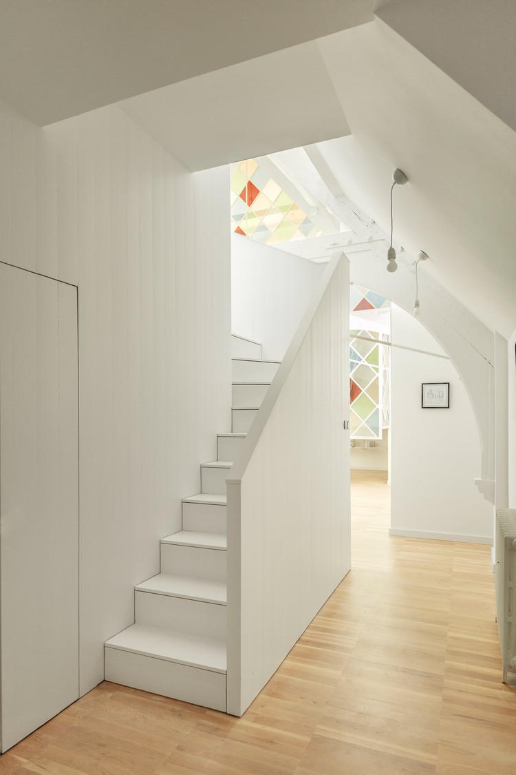 vitrail moderne décoratif maison victorienne moderne projet signé Surman Weston