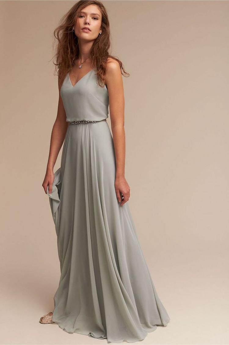 comment s habiller pour un mariage champetre - longue robe grise
