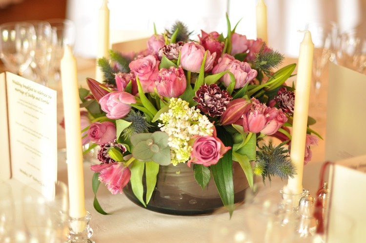 déco de table printemps centre de table floral magnifique
