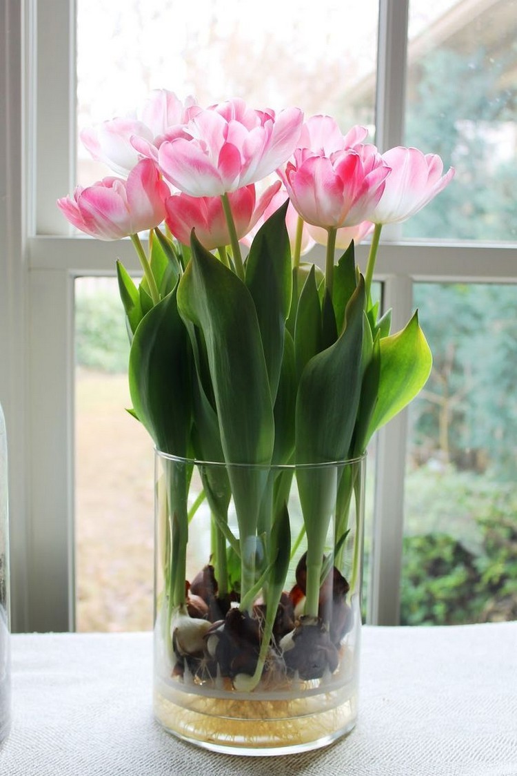 déco de table printemps jolies tulipes