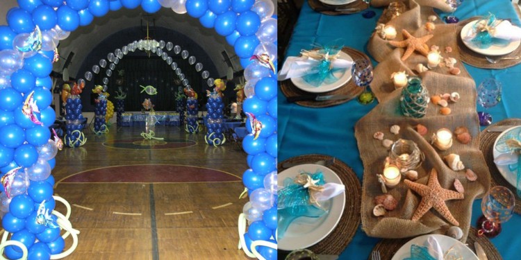 décoration bal de promo avec ballons guirlandes lumineuses