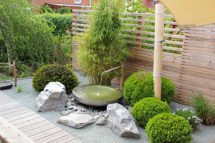 fontaine exterieure deco petit jardin japonais