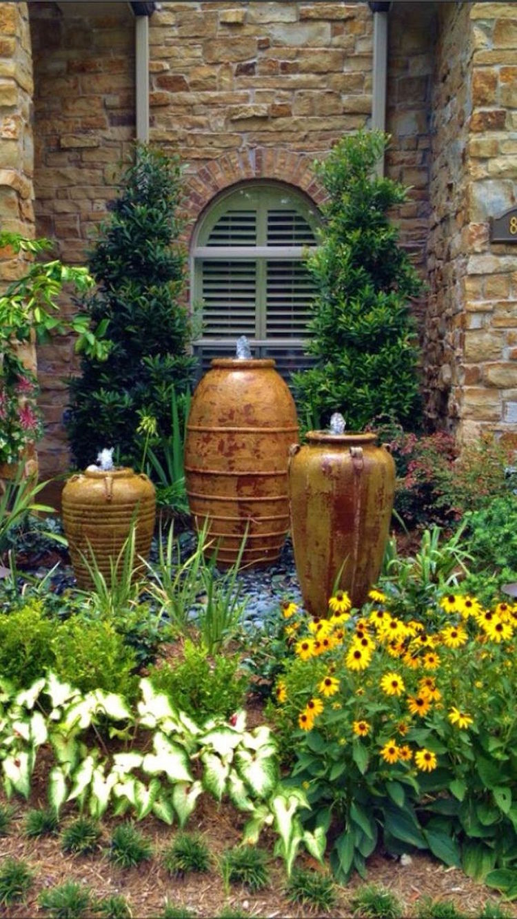 fontaines de jardin jarres deco exterieure