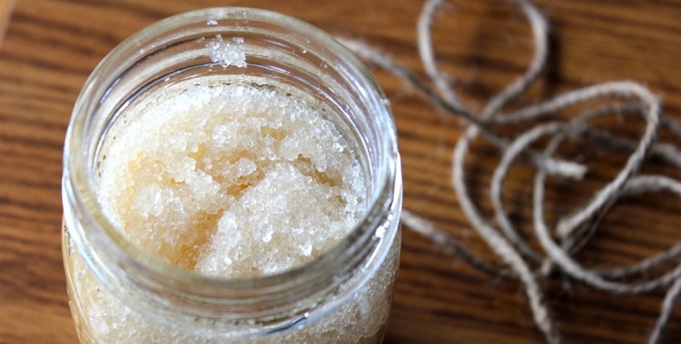gommage de sel pour visage corps recette facile vanille sel mer idée DIY