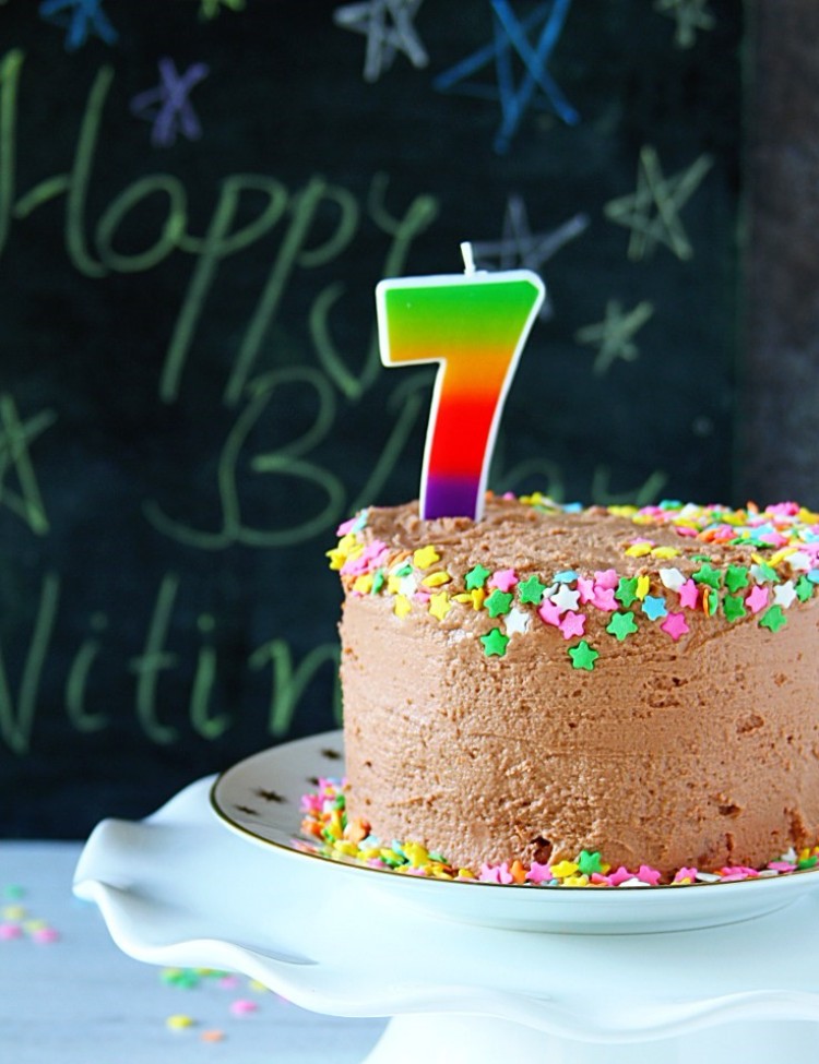gâteau anniversaire petite fille fait maison 7 ans cake chocolat