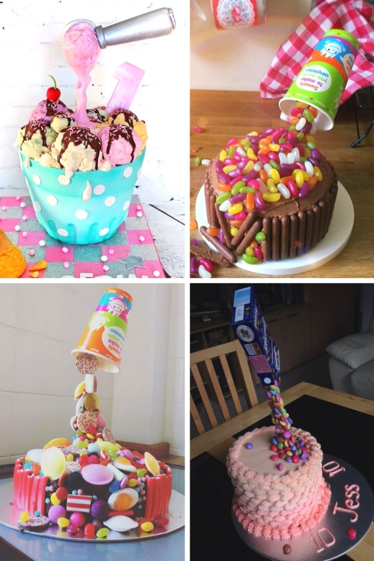 gâteau anniversaire petite fille gravity cake idée déco originale gâteaux fête enfants