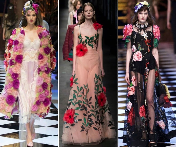 imprimé fleuri robe longue looks divers piochés podiums fashion tendances mode femme printemps été 2018