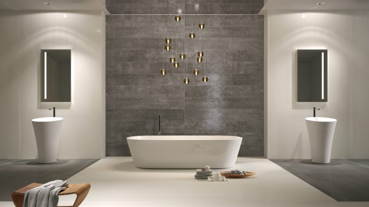 mur d'accent salle de bain moderne