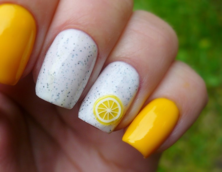 nail art été citron