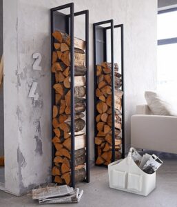 rangement bois de chauffage intérieur deux idées de porte-bûches