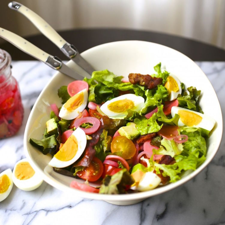Spring Green Salad Recipes Lettuce Cherry Tomatoes Avocado Eggs