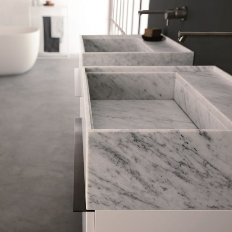 salle de bain en marbre meilleures idées aménagement salle eau contemporaine
