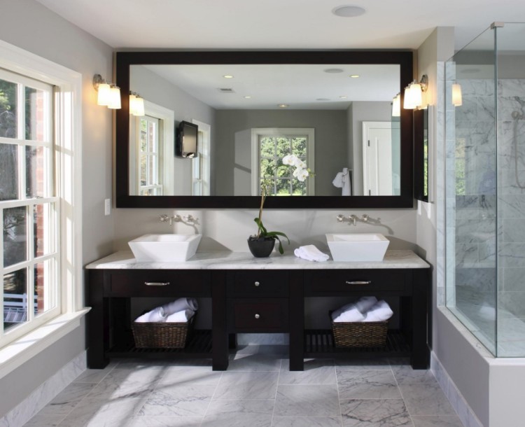 salle de bain en marbre top idées pile tendances contemporaines aménagement salle eau