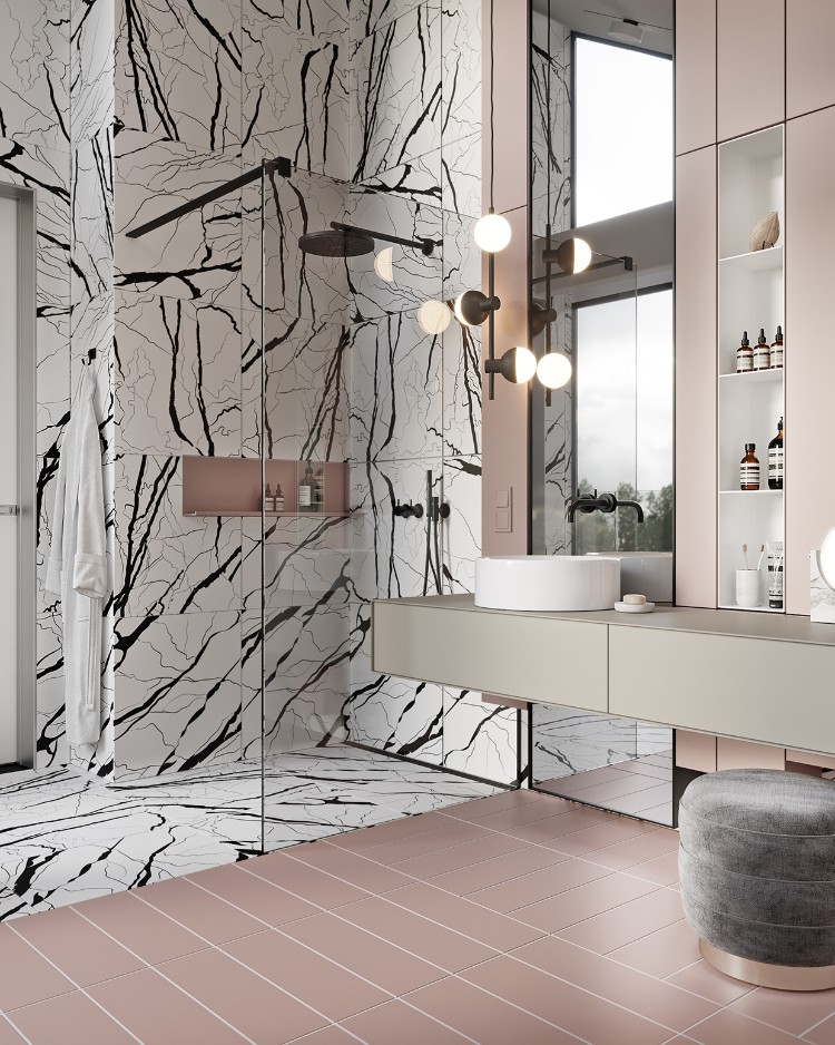 salle de bain en marbre top idées tendance aménagement salle eau