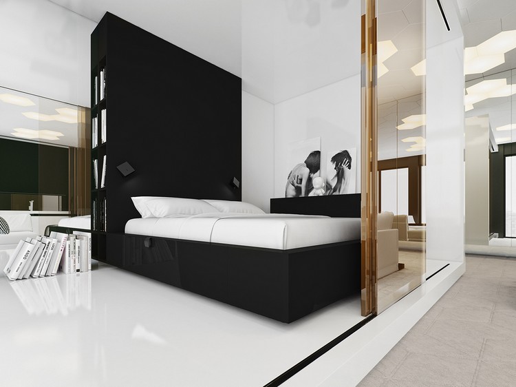 séparateur de pièce design appartement style minimalikste panneau coulissant cloison ajouré