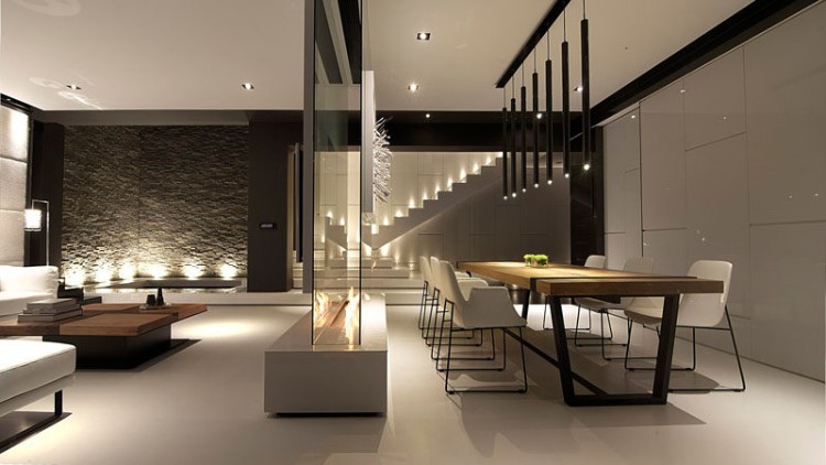 séparateur de pièce design minimal idée créative séparation loft style minimaliste
