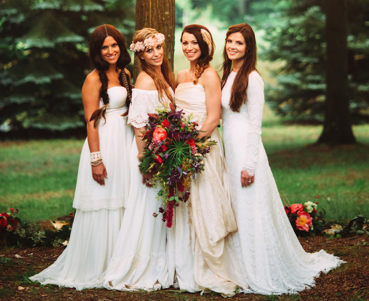 4 robes de mariée de style bohème chic et accessoires assortis