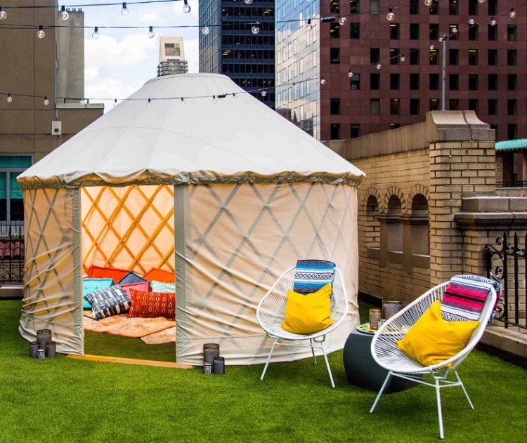 aire de jeux jardin façon glamping alternative camping traditionnel idée bricolage originale pour enfants