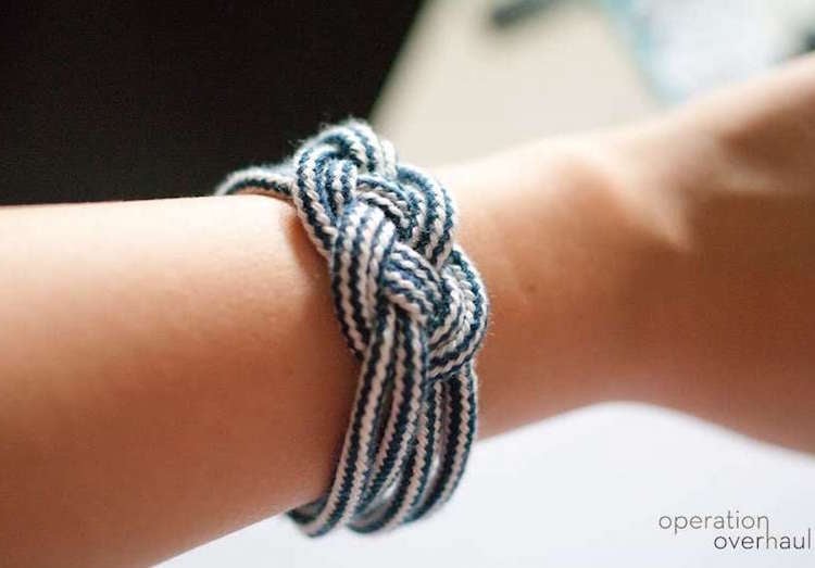 bracelet noeud marin à faire soi-même- bijoux fantaisie pour été