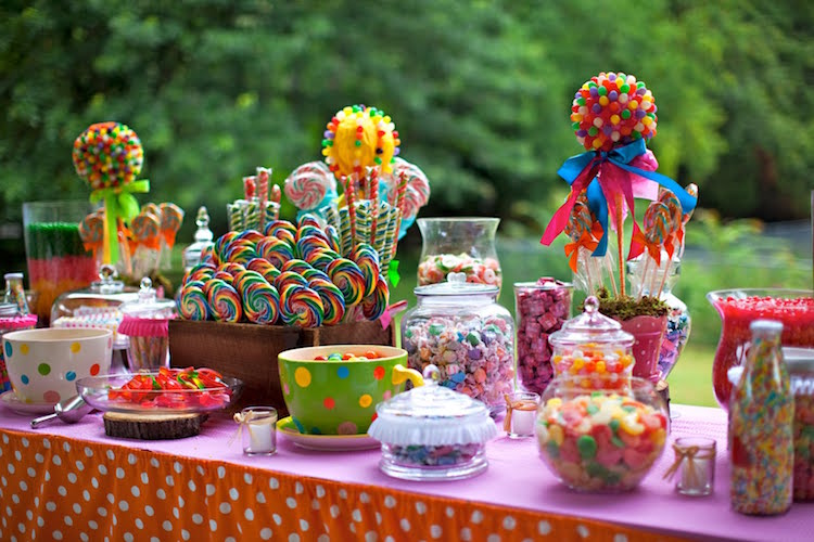 candy bar enfants mariage sucreries multicolores