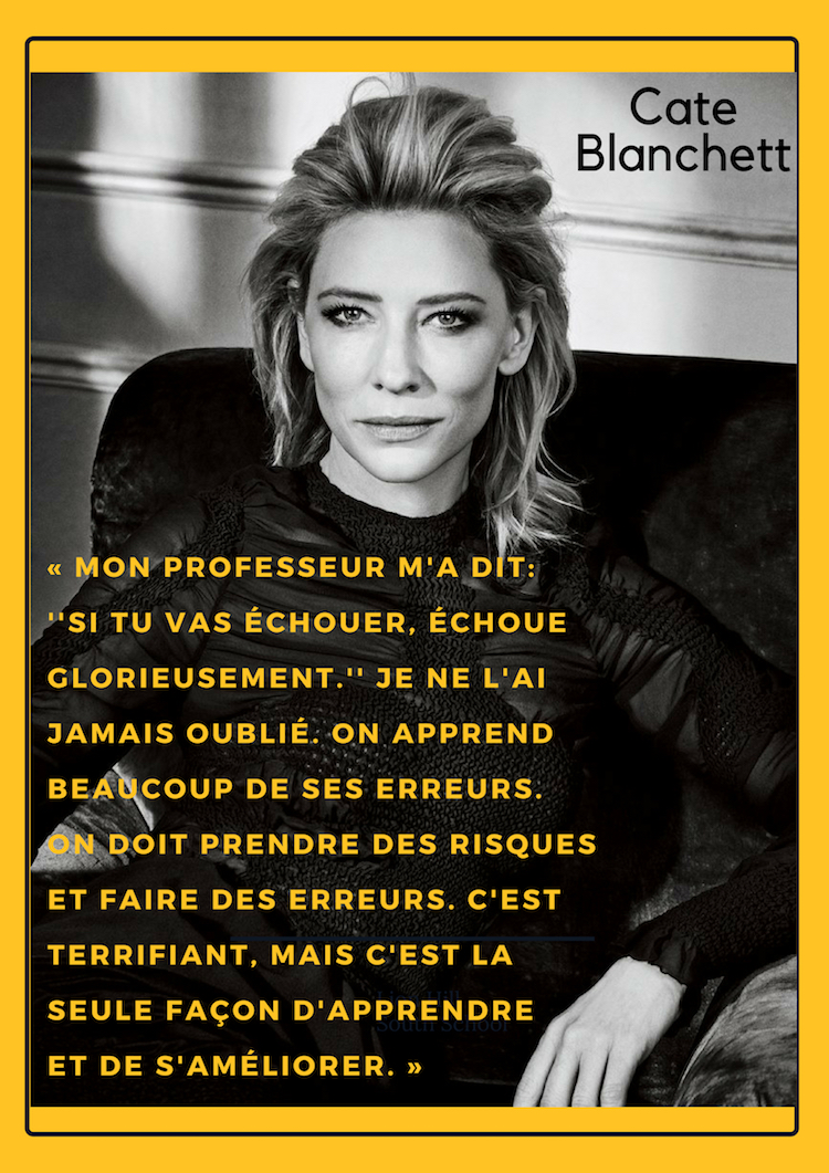 citation de célébrité sur le succès dans la vie par Cate Blanchett