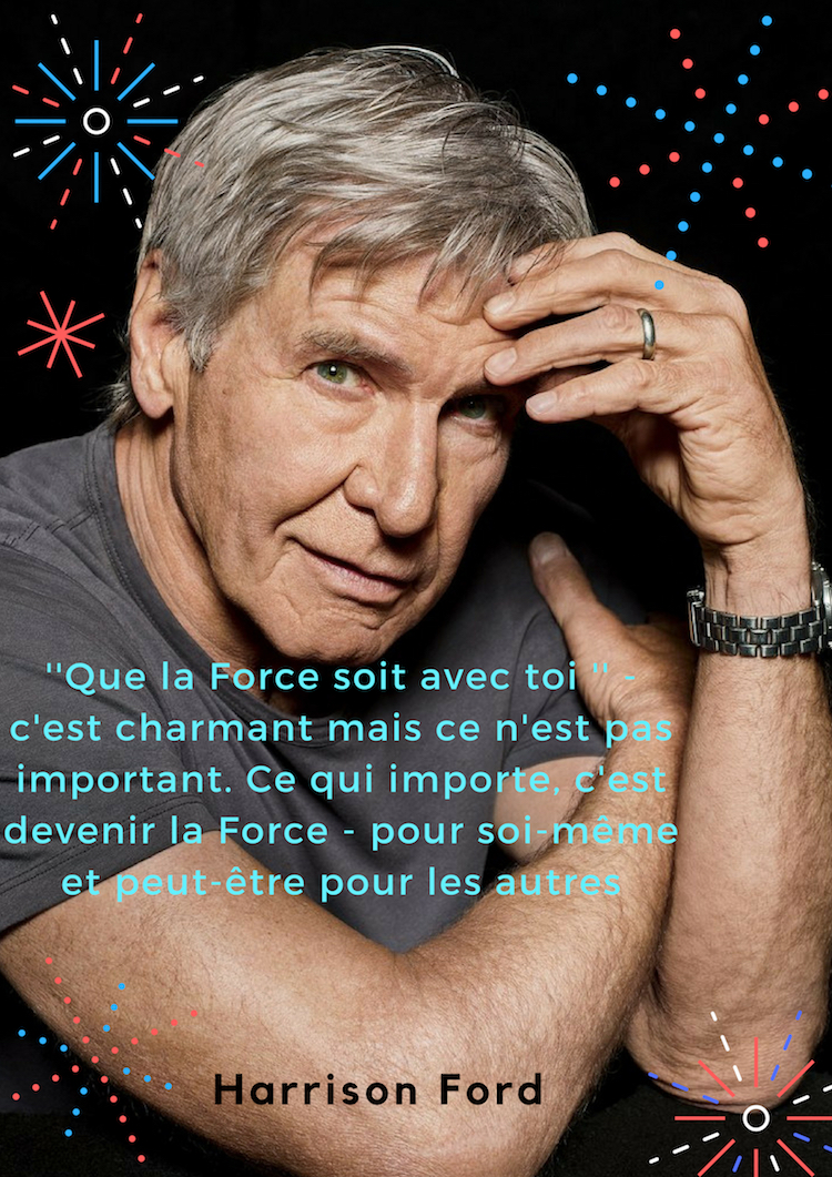 citation de célébrité sur le succès personnel et force intérieure par Harrison Ford