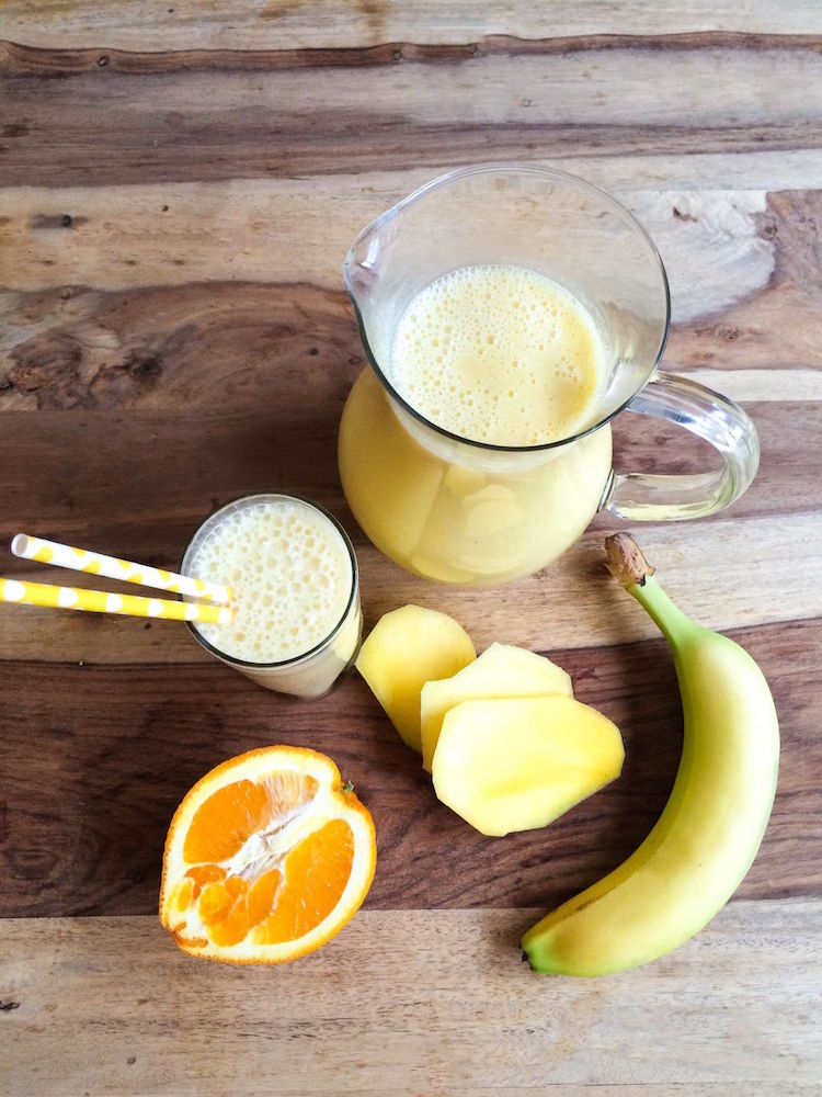collation fitness post entrainement orange banane lait