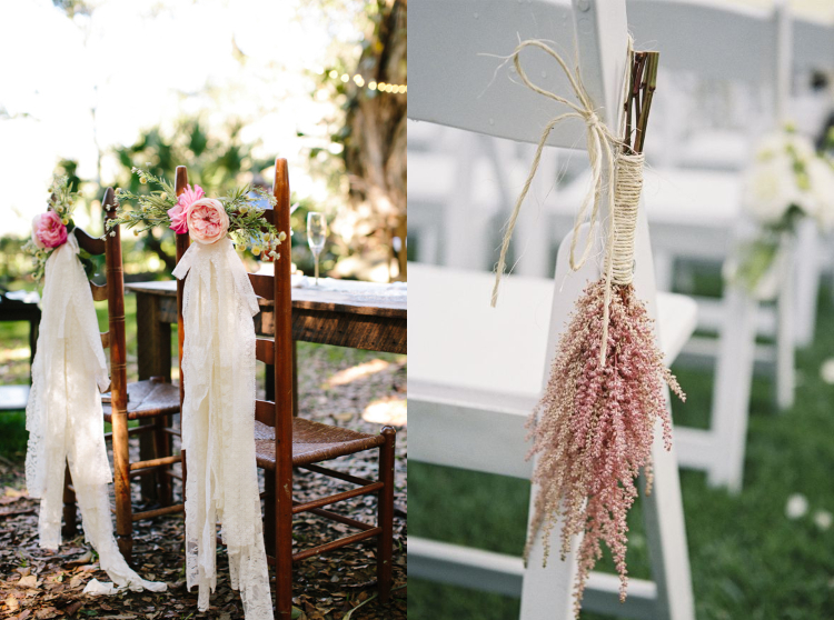 comment décorer les chaises pour mariage bohème chic original