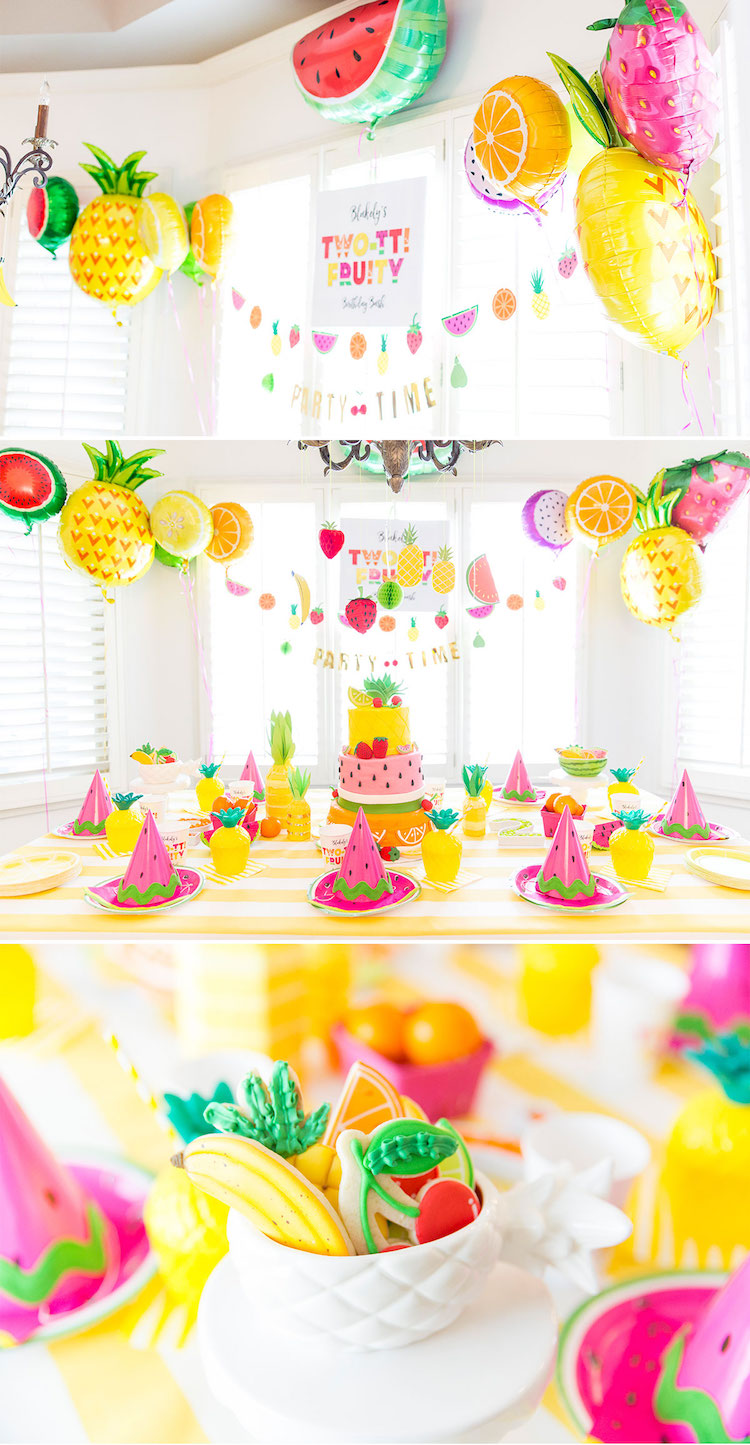 decoration fruits table enfants mariage