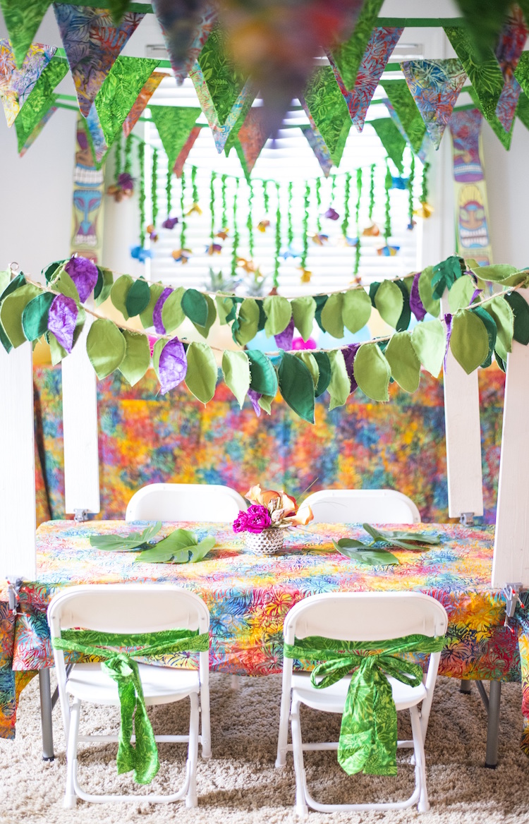decoration table enfants mariage theme hawaii