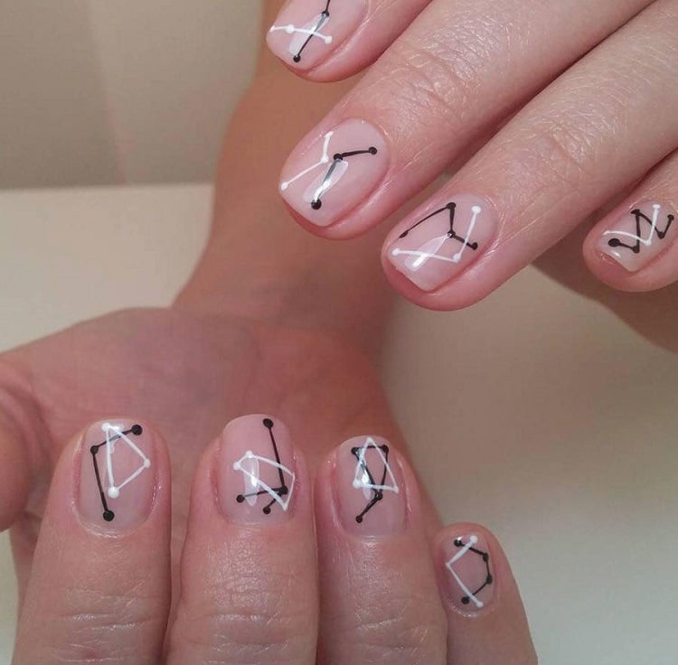 déco ongles constellations