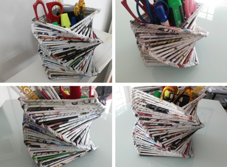 déco récup DIY mobilier objets recyclés panier livres innovant