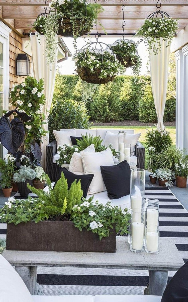 décoration jardinière extérieure salon jardin moderne top tendances 2018