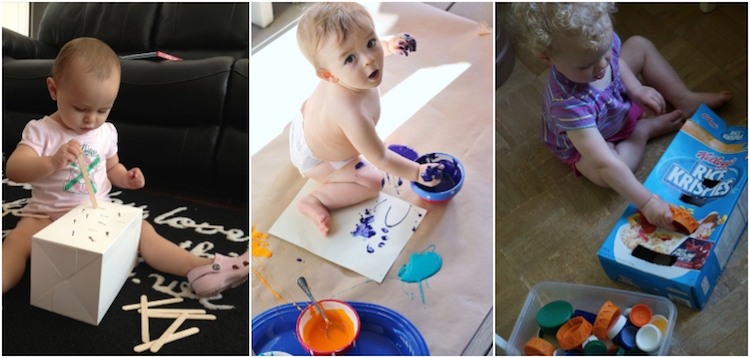 idées d' activité bébé 1 an amusante artistique et didactique à la fois
