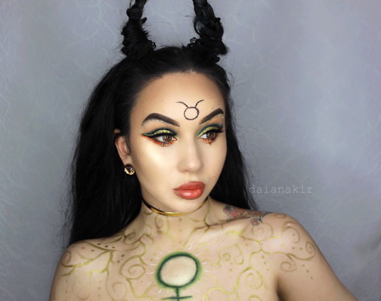 maquillage signe du zodiaque Taureau idée créative