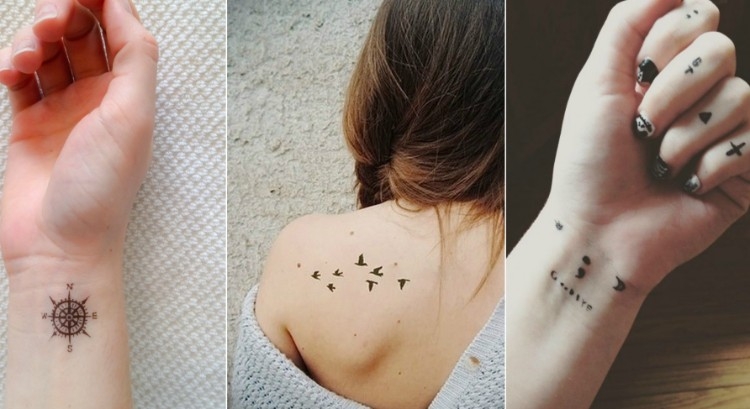 Petit tatouage discret femme en 60+ variantes raffinées du mini tatouage