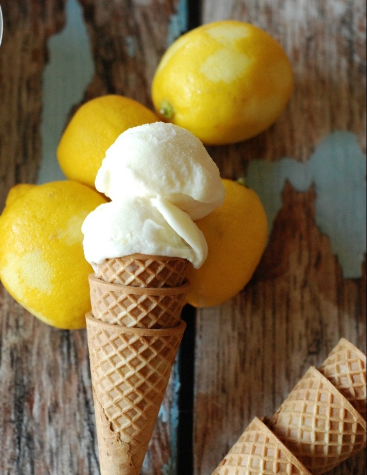 recette glace maison citron cornet