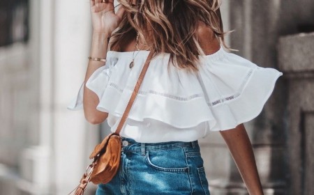 tenue été femme chemise blanche jupe en jean