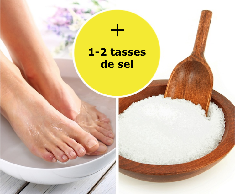 utilisation du sel soins beaute bain de pieds sel