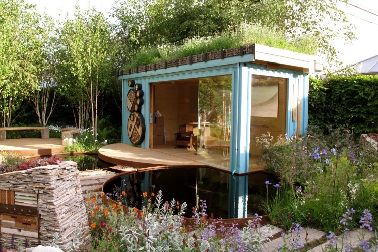 abri de jardin bois design unique pour apporte touche design espace extérieur