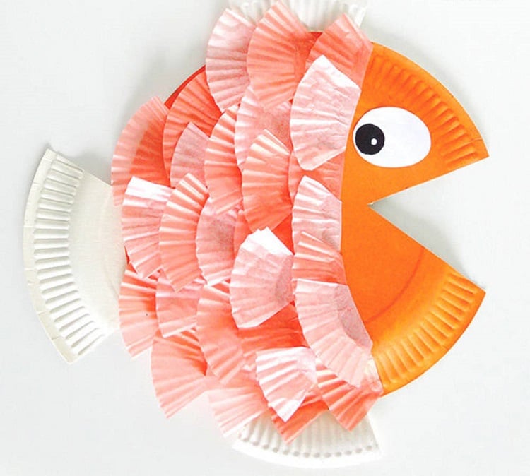 animaux marins poisson assiette en papier