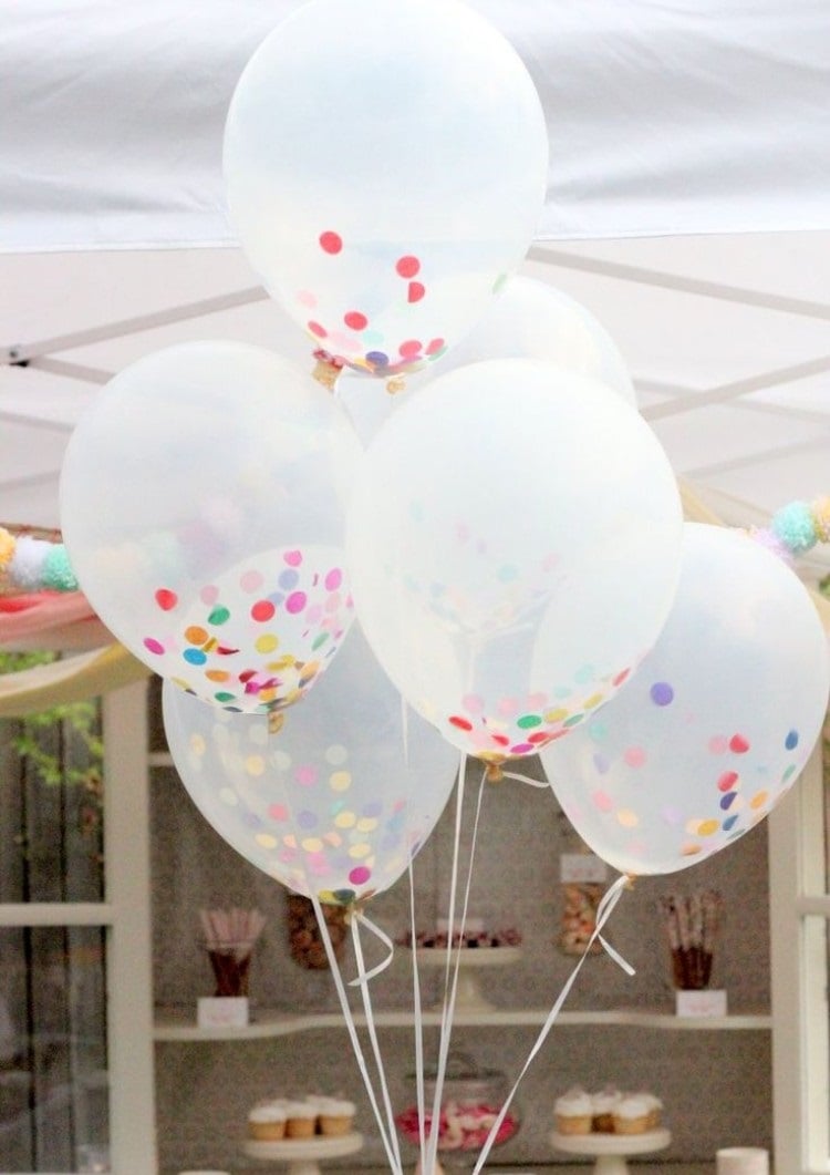 ballons avec confettis décoration ballon anniversaire