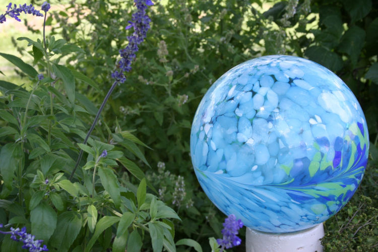 boule decorative pour jardin effet marbre projet diy