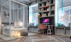 chambre ado fille moderne ambiance cosy