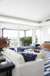 déco bord de mer chic esprit hamptons Long Island salon déco marine
